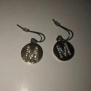 “M” earrings